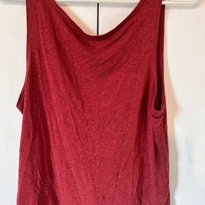 ZYIA Red Tank Top with Wide Scoop Neck